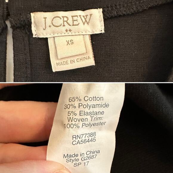 J. Crew Factory Sleeveless Ruffle Hem Top Stretch Size XS Black Preppy - Picture 4 of 4